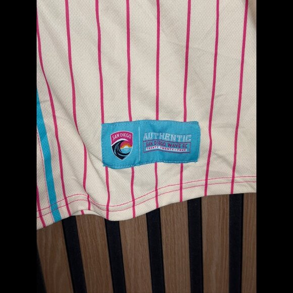 New San Diego Wave FC Baseball Shirt Large Adults Home Opener Soccer Jersey #24 - Picture 8 of 12